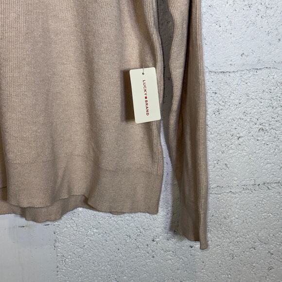 Lucky Brand Men's Doritan L/S Crewneck Sweater, Oatmeal XL $80 - Picture 3 of 6